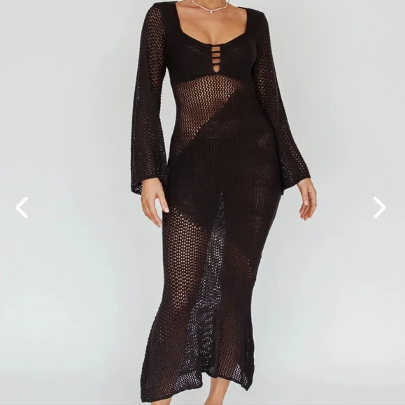 chinese dress ladies Forever 21 Sheer Crochet Maxi Dress Black X-Small at Amazon Women's  Clothing store main image 0